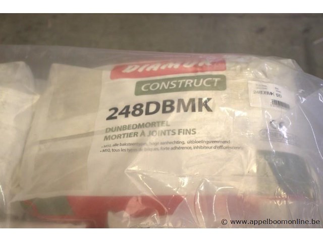 Plm 40 zakken à 25kg dunbedmortel diamur construct 248dbmk - afbeelding 2 van  2