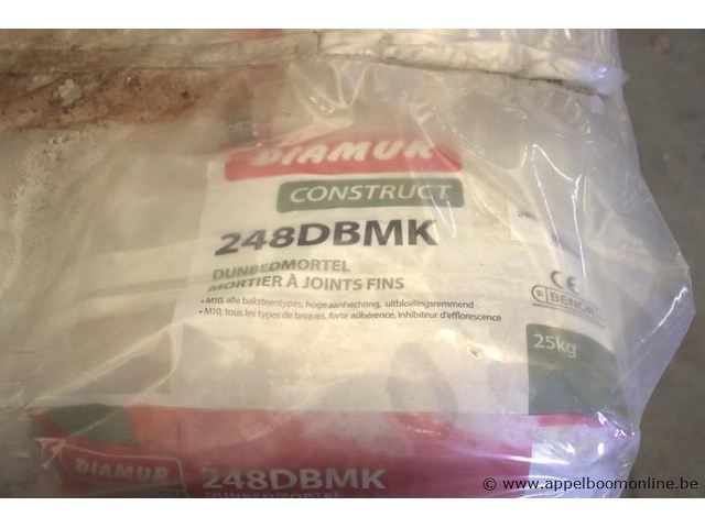 Plm 40 zakken à 25kg dunbedmortel diamur construct 248dbmk - afbeelding 2 van  2