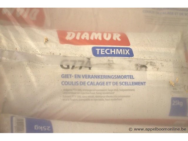 Plm 43 zakken à 25kg giet en verankeringsmortel diamur techmix g774 - afbeelding 2 van  2