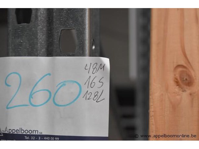 Plm 48 meter palletstelling vv 16 staanders en 128 leggers - afbeelding 2 van  2