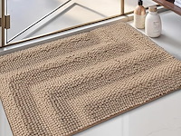 Pluizig badkamertapijt 60x110 beige - afbeelding 2 van  3