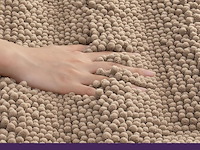Pluizig badkamertapijt 60x110 beige - afbeelding 3 van  3