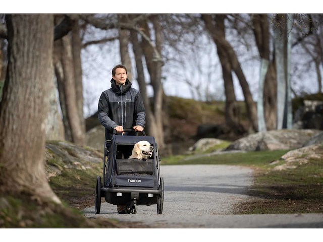 Pluto l dog trailer met verstelbare ophanging en opvouwbaar chassis - hamax - afbeelding 9 van  17