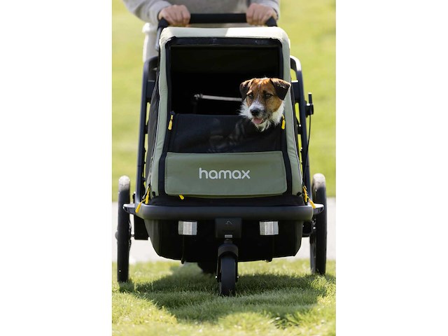 Pluto m dog bike trailer met vering en opvouwbaar chassis - hamax - afbeelding 2 van  9
