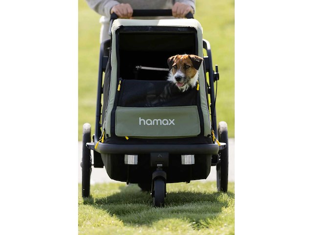 Pluto m dog bike trailer met vering en opvouwbaar chassis - hamax - afbeelding 2 van  10