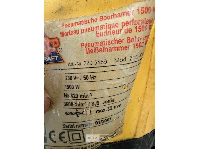 Pneumatische boorhamer topcraft 1500w - afbeelding 2 van  4