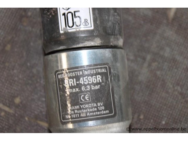 Pneumatische hamer, redrooster, bri-4596r, max. 6, 3 bar - afbeelding 2 van  2