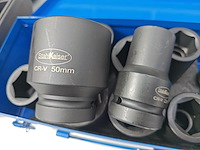 Pneumatische slagmoersleutel 1"2400nm met krachtdoppenset 12 delig - afbeelding 2 van  12