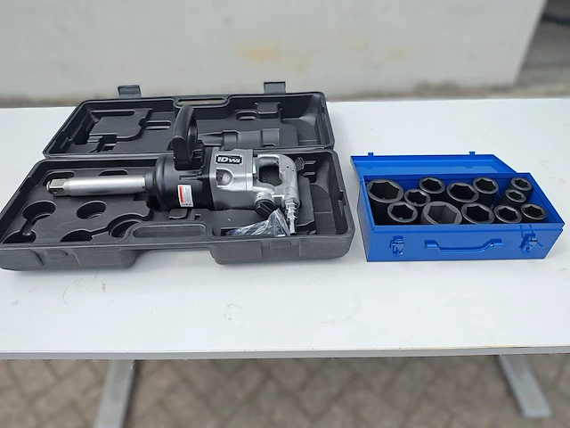Pneumatische slagmoersleutel 1"2400nm met krachtdoppenset 12 delig - afbeelding 5 van  12