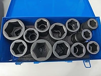Pneumatische slagmoersleutel 1"2400nm met krachtdoppenset 12 delig - afbeelding 8 van  12
