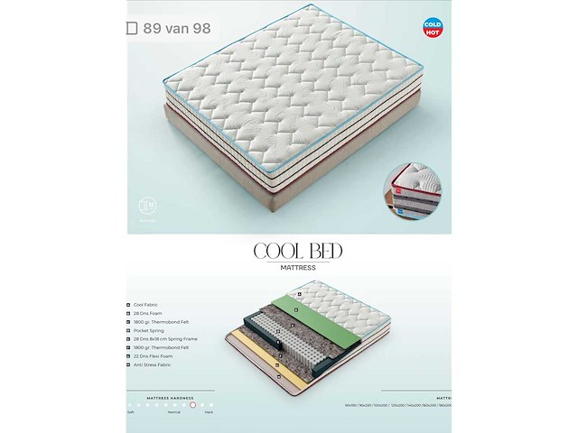 Pocketspringmatras met coolfunctie - afbeelding 1 van  1