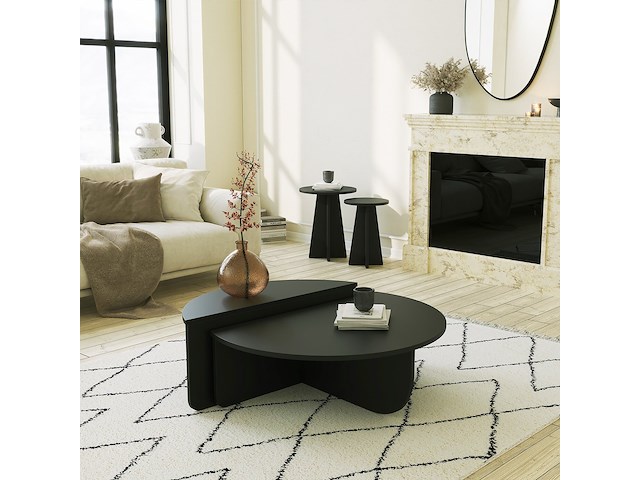 Podium salontafel | 100% melamine | zwart - afbeelding 1 van  5
