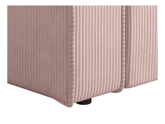 Poederroze ribfluwelen fauteuil - afbeelding 5 van  8