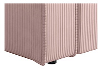 Poederroze ribfluwelen fauteuil - afbeelding 5 van  8