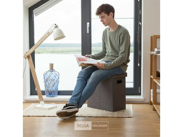 Poef met opbergruimte - afbeelding 4 van  6