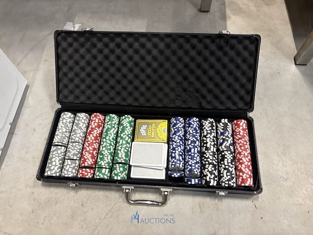 Pokerset in opbergkoffer - afbeelding 1 van  2