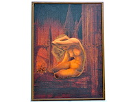 Pol liard - naakt in de rode stad - olie op paneel - 90x70 cm - afbeelding 2 van  9