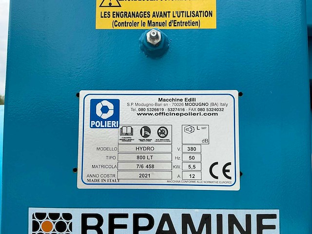 Polieri hydro 800lt betonmixer 2021 - afbeelding 9 van  9