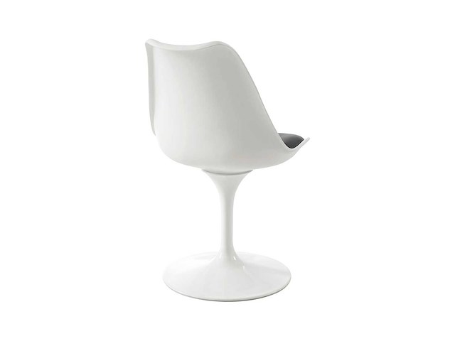 Polypropyleen, nep stalen draaistoelen - wit & zwart (x4) - afbeelding 9 van  9