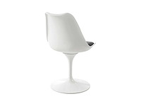 Polypropyleen, nep stalen draaistoelen - wit & zwart (x4) - afbeelding 9 van  9