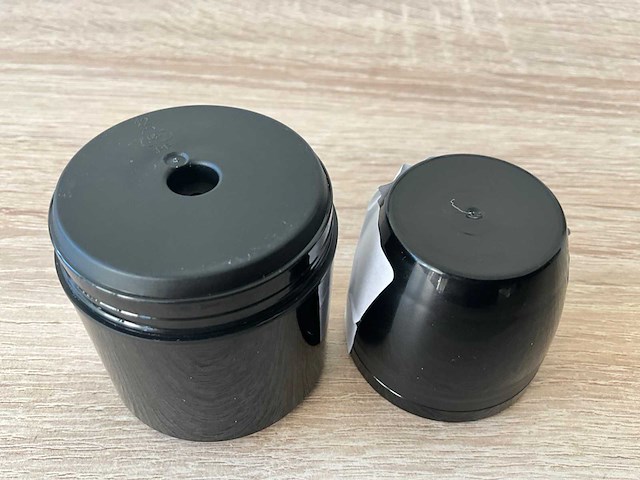 Pomp + cap shiny black voor prodigio 100ml (transp. nozzle) (3610x) - afbeelding 2 van  5