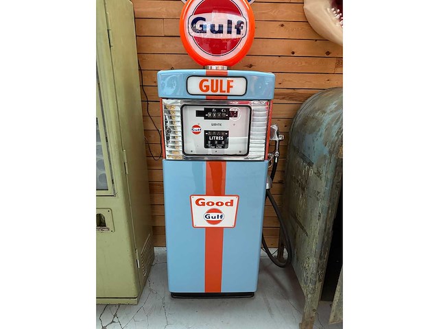 Pompe à essence gulf wayne 505 restaurée de 1955 - other home accessories - afbeelding 4 van  7