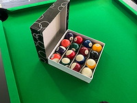 Pooltafel groen - chroom - ongebruikt - afbeelding 11 van  13