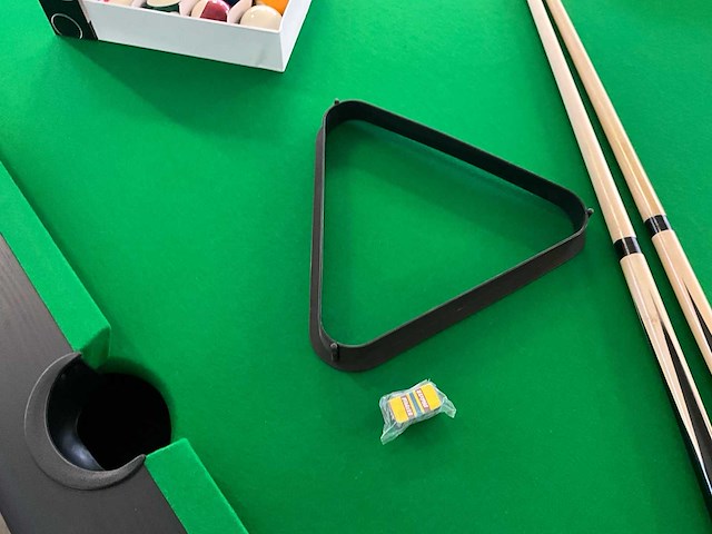 Pooltafel groen - chroom - ongebruikt - afbeelding 2 van  13