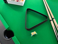 Pooltafel groen - chroom - ongebruikt - afbeelding 2 van  13