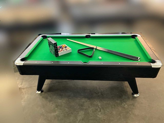 Pooltafel groen - chroom - ongebruikt - afbeelding 5 van  13