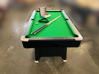 Pooltafel groen - chroom - ongebruikt - afbeelding 6 van  13