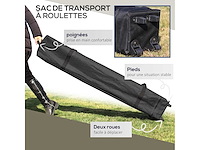Pop-up opvouwbare tuintent met uv-bescherming 50+ met 4 geritste muggennetten 4 x 4 m grijs - afbeelding 4 van  6