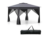 Pop-up vouwbare tuinprieel 3,4 x 3,4 m met 4 muskietennetten - afbeelding 1 van  6