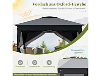 Pop-up vouwbare tuinprieel 3,4 x 3,4 m met 4 muskietennetten - afbeelding 4 van  6