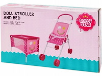 Poppen buggy en bed - afbeelding 1 van  2