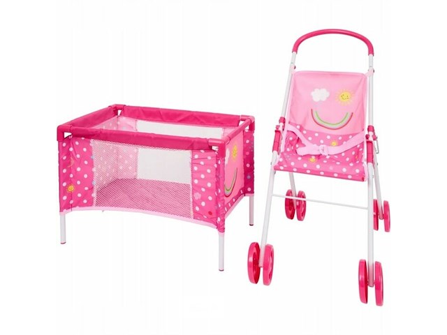 Poppen buggy en bed - afbeelding 2 van  2