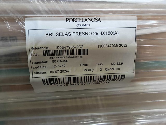 Porcelanosa bruselas fresno mat 29,4x180 cm vloertegel 52,91 m² - afbeelding 1 van  2