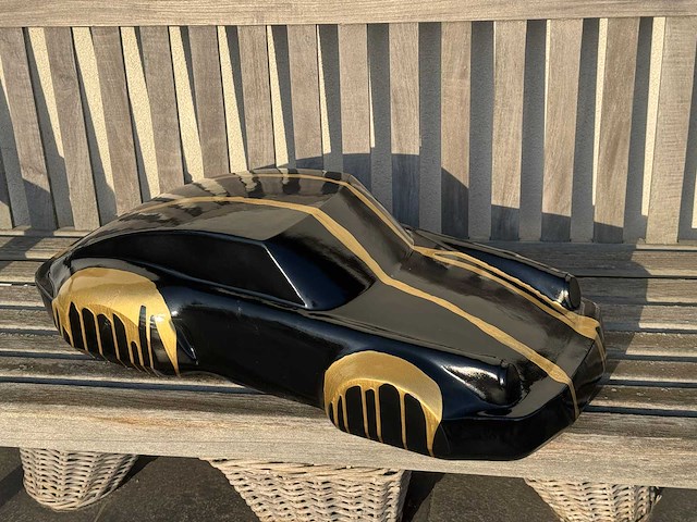 Porsche 911 sculptuur 90cm black/gold - afbeelding 1 van  2