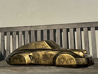 Porsche 911 sculptuur 90cm old gold - afbeelding 2 van  2