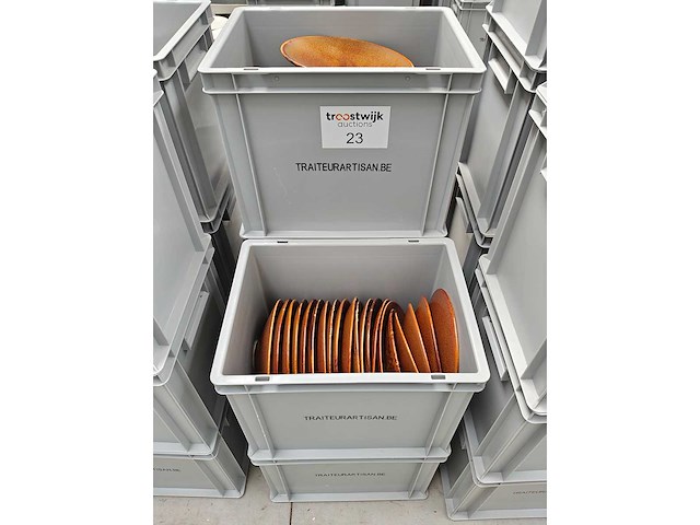 Porselein: diepe borden f2d bruin (100x) - afbeelding 1 van  2