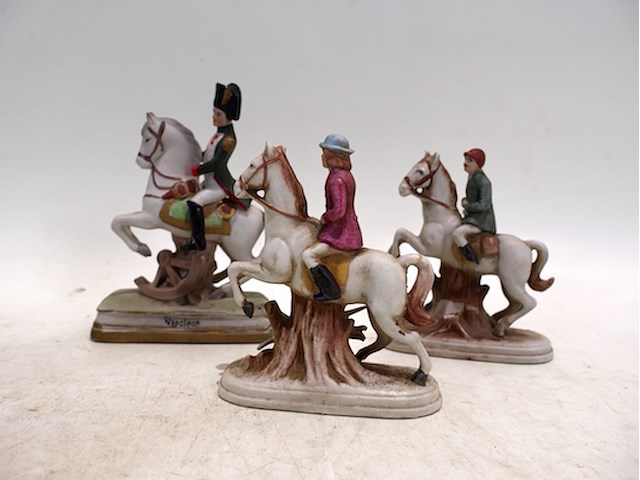 Porseleinen beeldjes paard/koets (x10) - afbeelding 6 van  7