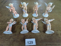Porseleinen engelen 8 stuks - afbeelding 1 van  4
