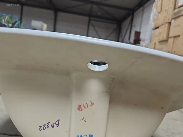 Porseleinen inbouw wastafel eago bb 222 - afbeelding 4 van  5