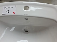 Porseleinen inbouw wastafel eago bb 222 - afbeelding 2 van  4