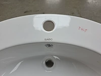 Porseleinen inbouw wastafel eago bb 226 - afbeelding 2 van  4