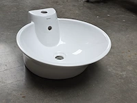 Porseleinen opbouw wastafel eago ba 121