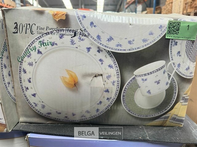 Porseleinen servies diner set - 30 st - country fair - afbeelding 1 van  3