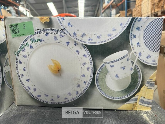 Porseleinen servies diner set - 30 st - country fair - afbeelding 1 van  4