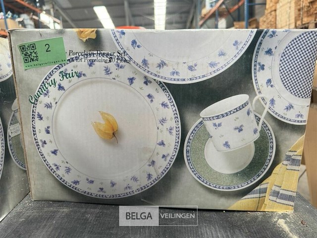 Porseleinen servies diner set - 30 st - country fair - afbeelding 2 van  4