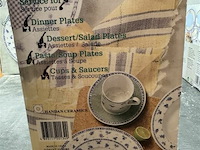 Porseleinen servies diner set - 30 st - country fair - afbeelding 3 van  4